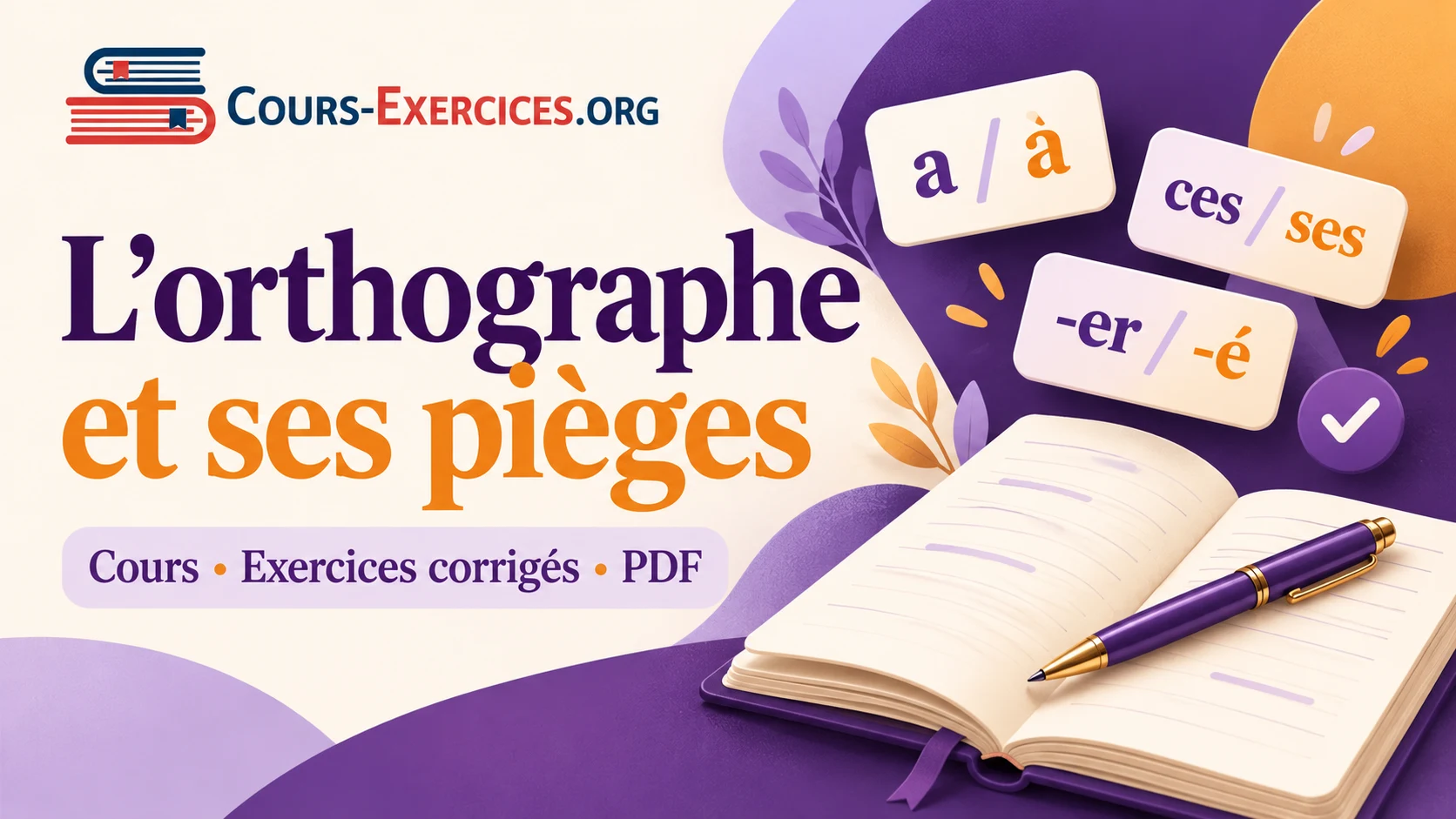 L’orthographe et ses pièges : cours, exercices corrigés et PDF L’orthographe et ses pièges : cours, exercices corrigés et PDF