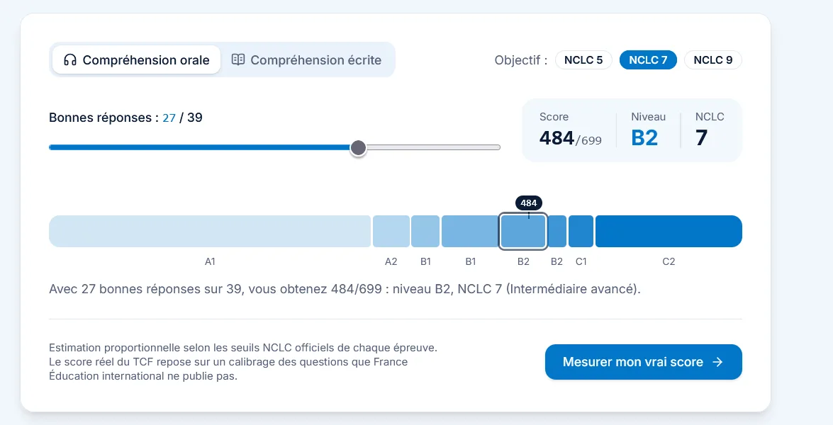 Test de niveau de français gratuit avec ExamTCF