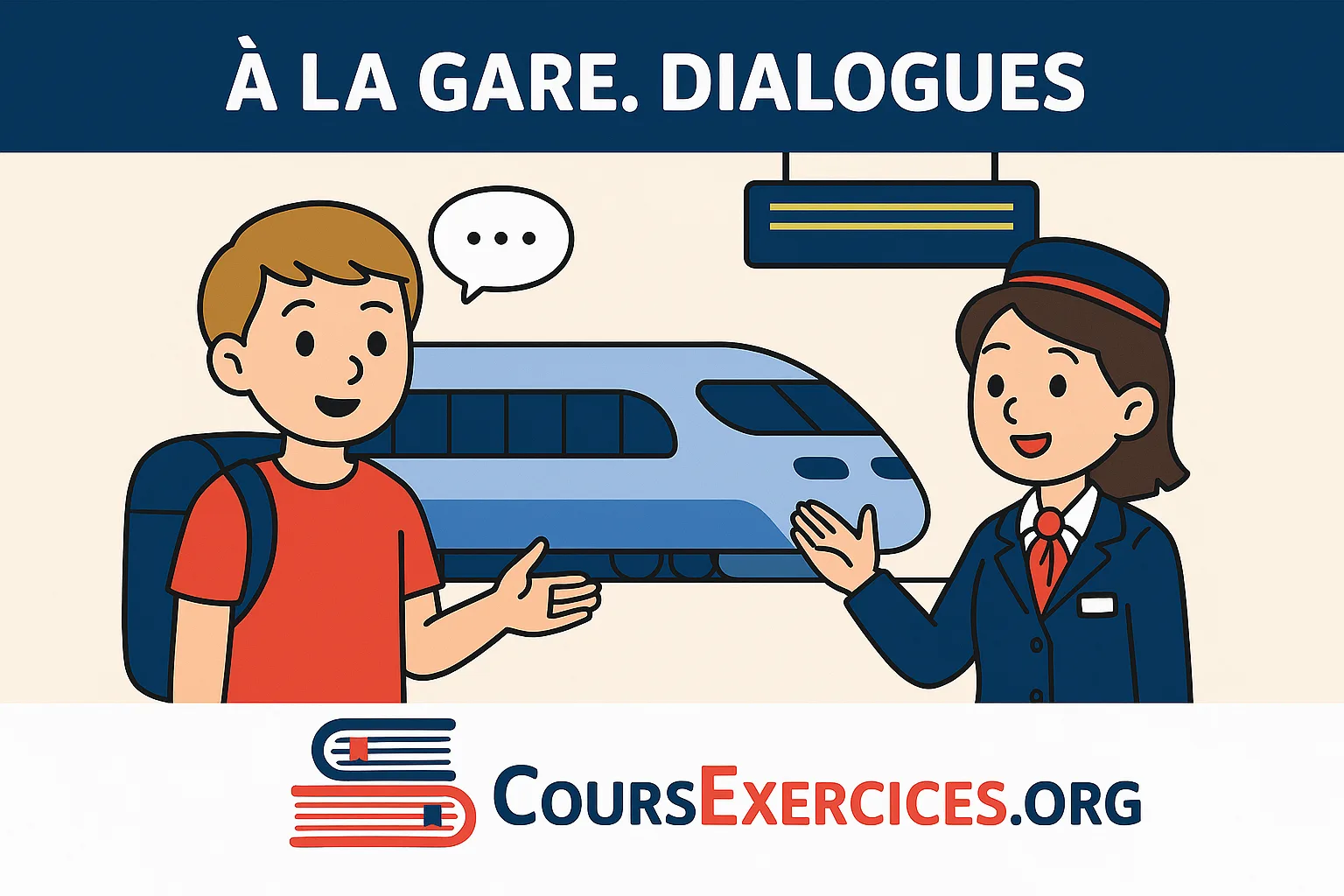 À la gare. Dialogues.