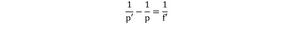 KutoolsEquPic:
1
p′
−
1
p
=
1
f′
