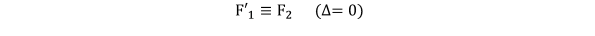 KutoolsEquPic: 
F′
1
≡
F
2    
   (∆=0)